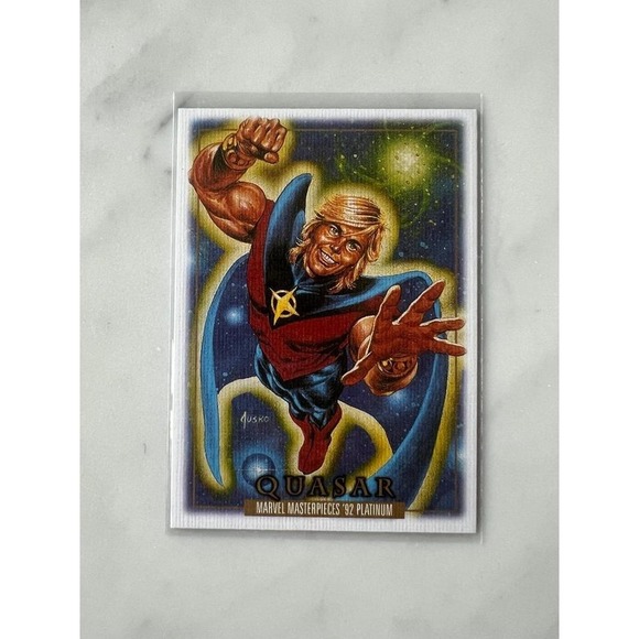 2024 Upper‎ Deck Marvel Masterpieces '92 Platinum Canvas Quasar #72 Card - Picture 1 of 2